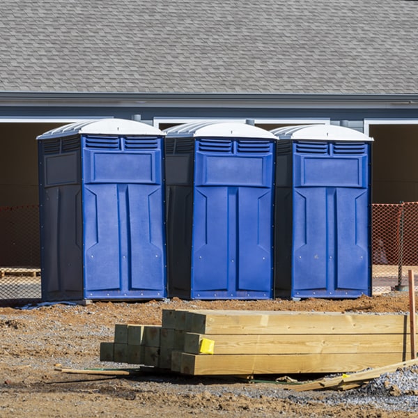 how often are the portable toilets cleaned and serviced during a rental period in Green Lake Michigan